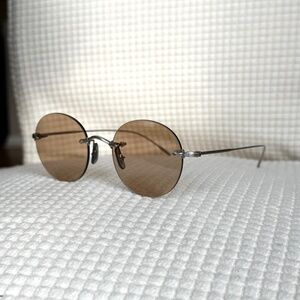 Oliver Peoples Round Brown Vintage Sunglasses OV 1222